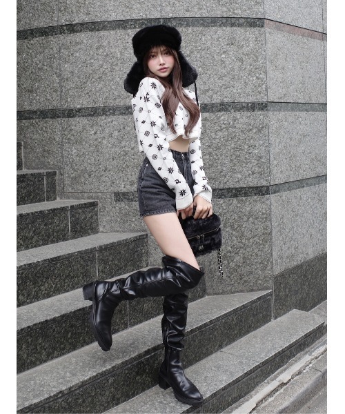 アンサンブルスノーロゴニットミニワンピースfree アンサンブルスノー