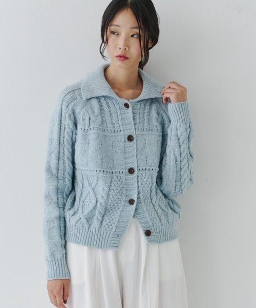 Chunky Cable Knit Short Cardigan / チャンキーニットショート