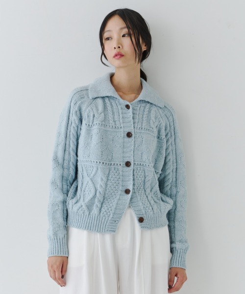 Chunky Cable Knit Short Cardigan / チャンキーニットショート
