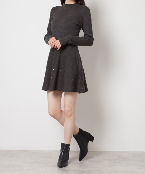 ESPERANZA(エスペランサ)の「ビジュー付きツイードショートブーツ(ブーツ・レディース・ホワイト系9/ベージュ系8/ブラック系8・S/M/L/LL)」の9枚目の写真