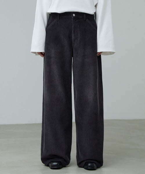 CALLNE（カルネ）の「【CALLNE】Vintage Corduroy Wide Straight Pants / ヴィンテージコーデュロイワイドストレートパンツ（その他パンツ・メンズ・ブラック/チャコールグレー・M/L）」の3枚目の写真