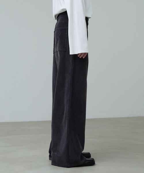CALLNE（カルネ）の「【CALLNE】Vintage Corduroy Wide Straight Pants / ヴィンテージコーデュロイワイドストレートパンツ（その他パンツ・メンズ・ブラック/チャコールグレー・M/L）」の7枚目の写真