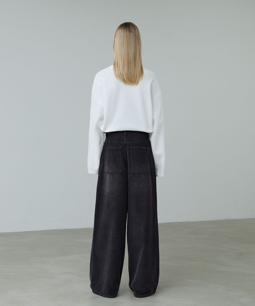 CALLNE（カルネ）の「【CALLNE】Vintage Corduroy Wide Straight Pants / ヴィンテージコーデュロイワイドストレートパンツ（その他パンツ・メンズ・ブラック/チャコールグレー・M/L）」の16枚目の写真