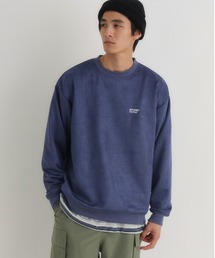 【BACK NUMBER】フェイクスエードロゴクルートレーナー