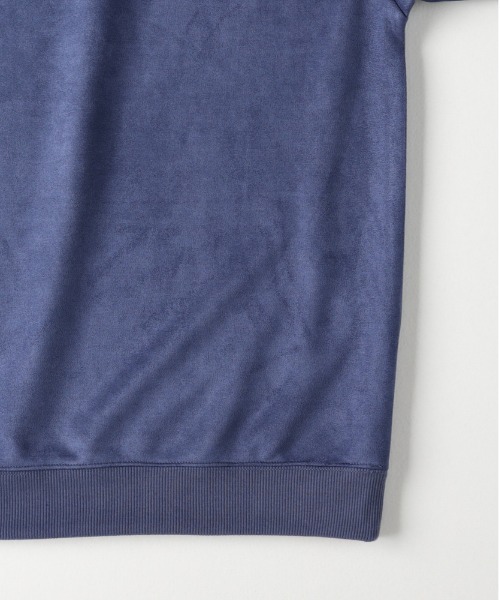 BACK NUMBER（バックナンバー）の「【BACK NUMBER】フェイクスエードロゴクルートレーナー（スウェット・メンズ・ダークグレー/ブルー/ブラック・M/L/XL）」の7枚目の写真