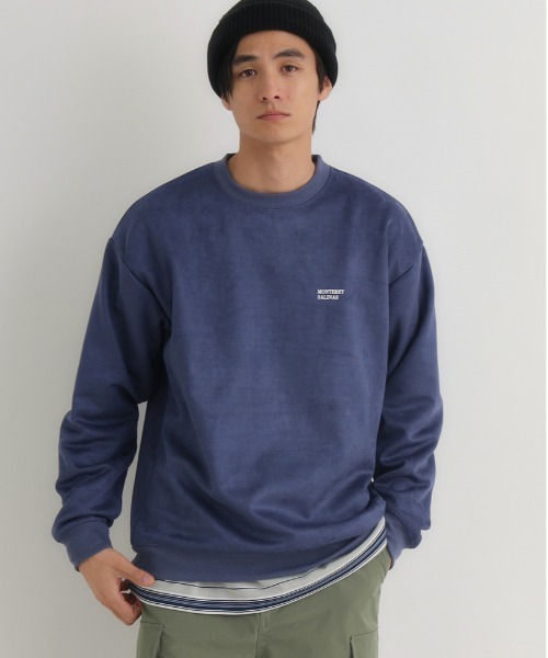 BACK NUMBER（バックナンバー）の「【BACK NUMBER】フェイクスエードロゴクルートレーナー（スウェット・メンズ・ダークグレー/ブルー/ブラック・M/L/XL）」の11枚目の写真