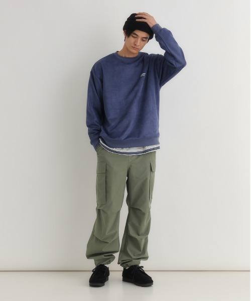 BACK NUMBER（バックナンバー）の「【BACK NUMBER】フェイクスエードロゴクルートレーナー（スウェット・メンズ・ダークグレー/ブルー/ブラック・M/L/XL）」の15枚目の写真