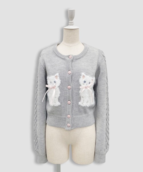 twins catsジャガードニットカーディガン（カーディガン/ボレロ