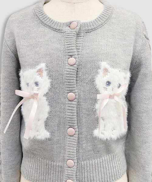 twins catsジャガードニットカーディガン（カーディガン/ボレロ