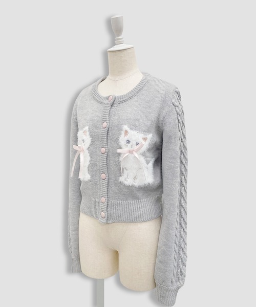 twins catsジャガードニットカーディガン（カーディガン/ボレロ