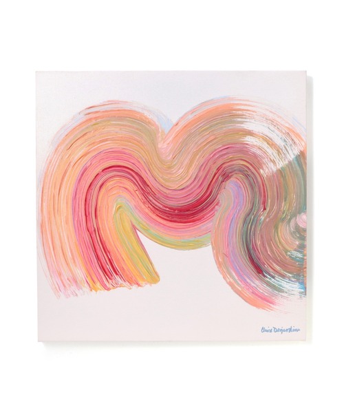 Francfranc(フランフラン)のペインティング アートボード ウェーブ M ピンク(ポスター/アート)