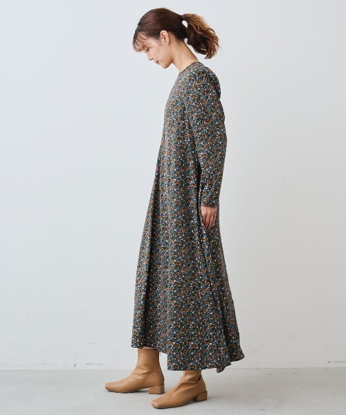 IEDIT(イディット)の「IEDIT レゾリヴァード×福田麻琴さん プリントワンピース〈ブラック〉(ワンピース・レディース・ブラック系その他・MP/M/L/LL/3L)」の6枚目の写真