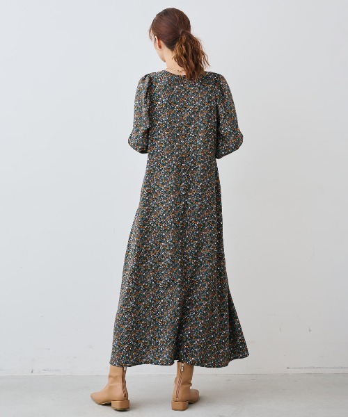 IEDIT(イディット)の「IEDIT レゾリヴァード×福田麻琴さん プリントワンピース〈ブラック〉(ワンピース・レディース・ブラック系その他・MP/M/L/LL/3L)」の7枚目の写真