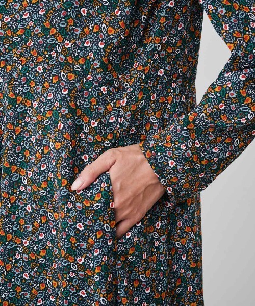 IEDIT(イディット)の「IEDIT レゾリヴァード×福田麻琴さん プリントワンピース〈ブラック〉(ワンピース・レディース・ブラック系その他・MP/M/L/LL/3L)」の9枚目の写真