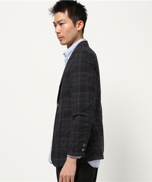 BEAMS PLUS（ビームスプラス）の「◇BEAMS PLUS / ダークチェック 3B ジャケット（テーラードジャケット・メンズ・ネイビー/グレー・SMALL/LARGE/MEDIUM/X-LARGE）」の8枚目の写真