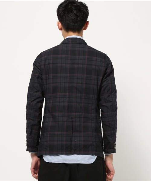 BEAMS PLUS（ビームスプラス）の「◇BEAMS PLUS / ダークチェック 3B ジャケット（テーラードジャケット・メンズ・ネイビー/グレー・SMALL/LARGE/MEDIUM/X-LARGE）」の9枚目の写真