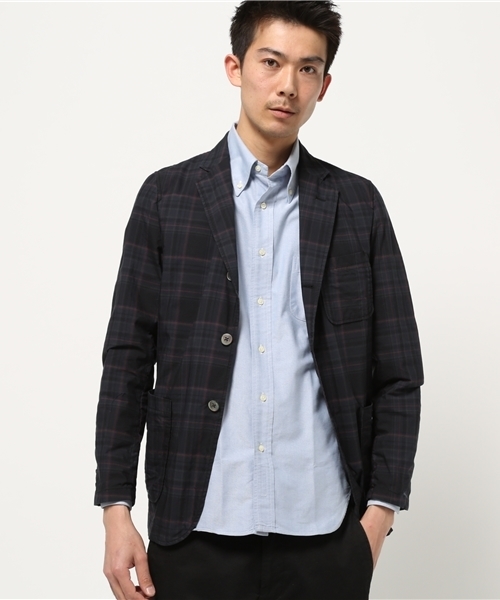 BEAMS PLUS（ビームスプラス）の「◇BEAMS PLUS / ダークチェック 3B ジャケット（テーラードジャケット・メンズ・ネイビー/グレー・SMALL/LARGE/MEDIUM/X-LARGE）」の10枚目の写真