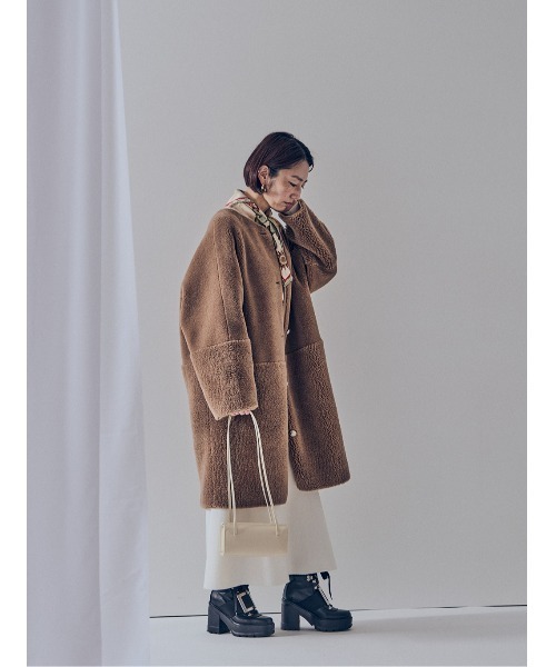 H*y様 allureville ツーブロッキングボアコート　キャメル allureville｜ツーブロッキングボアコート | Rakuten Fashion(楽天