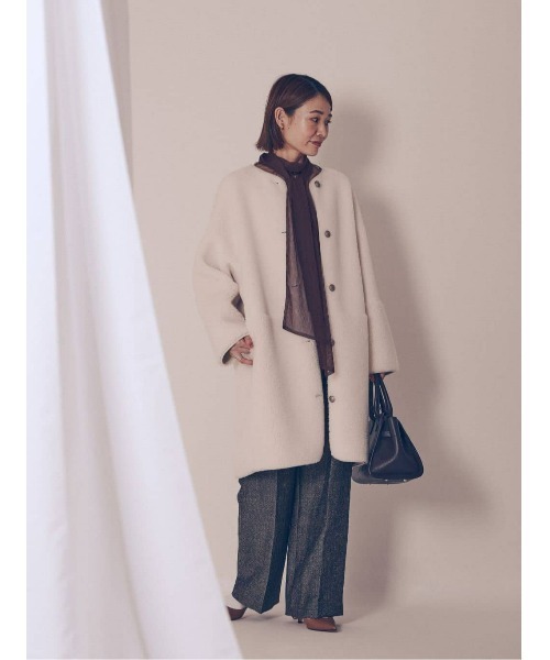 アルアバイルツーブロッキングボアコート allureville｜ツーブロッキングボアコート | Rakuten Fashion(楽天