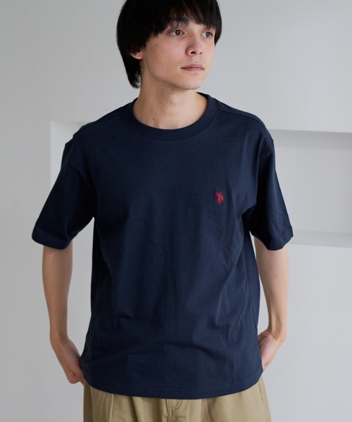U.S. POLO ASSN.(ユーエスポロアッスン)の「【U.S. POLO ASSN.】ワンポイント 半袖 Tシャツ(Tシャツ/カットソー・メンズ・スミクロ/サンドグレー/ネイビー/オフホワイト・L/M)」の4枚目の写真