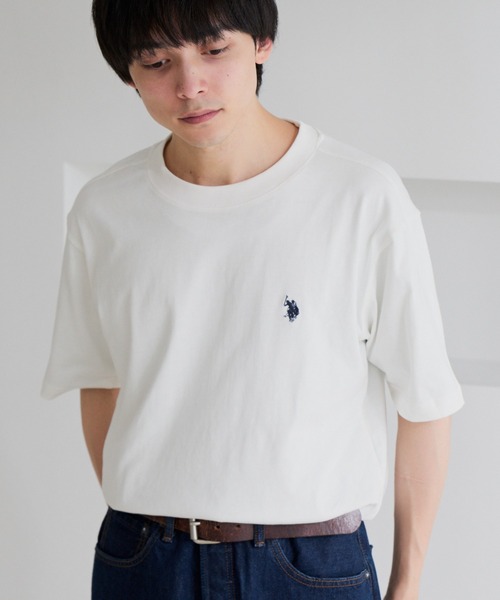 U.S. POLO ASSN.(ユーエスポロアッスン)の「【U.S. POLO ASSN.】ワンポイント 半袖 Tシャツ(Tシャツ/カットソー・メンズ・スミクロ/サンドグレー/ネイビー/オフホワイト・L/M)」の5枚目の写真