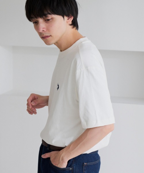 U.S. POLO ASSN.(ユーエスポロアッスン)の「【U.S. POLO ASSN.】ワンポイント 半袖 Tシャツ(Tシャツ/カットソー・メンズ・スミクロ/サンドグレー/ネイビー/オフホワイト・L/M)」の7枚目の写真