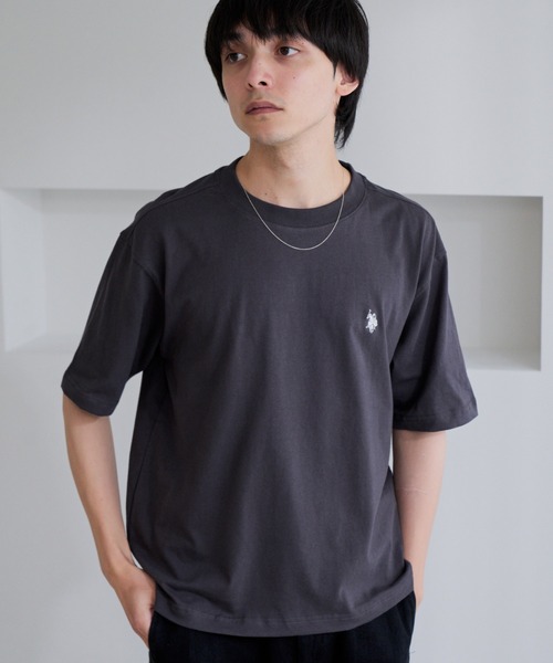 U.S. POLO ASSN.(ユーエスポロアッスン)の「【U.S. POLO ASSN.】ワンポイント 半袖 Tシャツ(Tシャツ/カットソー・メンズ・スミクロ/サンドグレー/ネイビー/オフホワイト・L/M)」の14枚目の写真