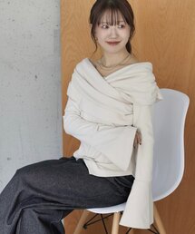 Thevon | 【Yuna企画】クロスネック2WAYカットソー(Tシャツ/カットソー)