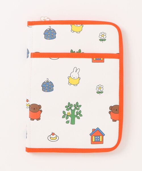 Miffy( ミッフィー)の「マルチケース ミッフィー 総柄(母子手帳ケース・レディース・ホワイト・FREE)」の1枚目の写真