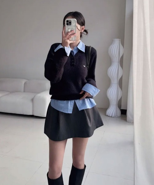 ♂新品・セーター【ギャルソンシャツ×Invader】プルオーバー　S　黒 ♂新品・セーター【ギャルソンシャツ×Invader】プルオーバー S 黒