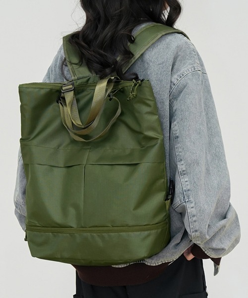 Miniministore(ミニミニストア)の「リュックサック大容量 バックパック大きめ(バックパック/リュック・レディース・ブラック/カーキ・FREE)」の2枚目の写真