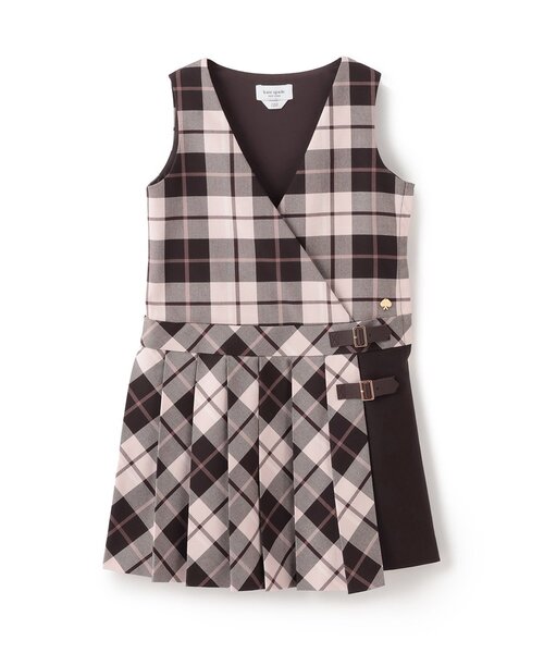 オータムチェックジャンパースカート（ジャンパースカート）｜kate