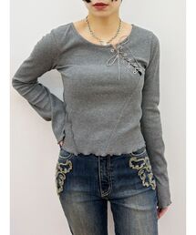 EVRIS | レースアップカットソー(Tシャツ/カットソー)