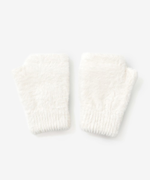 Honeys（ハニーズ）の「【ハニぽか】フード付シャギー手袋（手袋・レディース・モカ/アイボリー・FREE）」の20枚目の写真