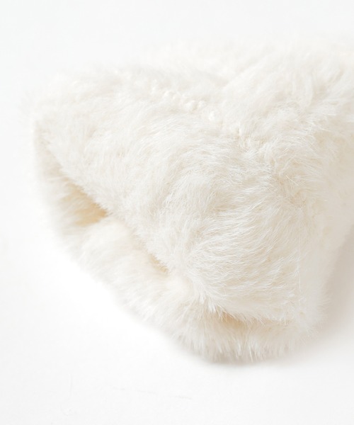 Honeys（ハニーズ）の「【ハニぽか】フード付シャギー手袋（手袋・レディース・モカ/アイボリー・FREE）」の21枚目の写真