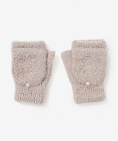 Honeys（ハニーズ）の「【ハニぽか】フード付シャギー手袋（手袋・レディース・モカ/アイボリー・FREE）」の22枚目の写真