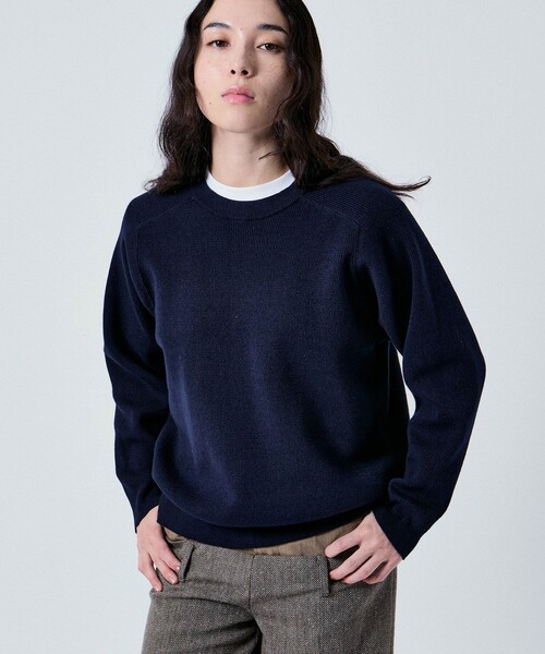 M TO R(ムウトアール)の「SWEAT LIKE REVERSIBLE KNIT(ニット/セーター・レディース・ライトグレー/ネイビー/ピンク系その他2・38/42/40)」の3枚目の写真