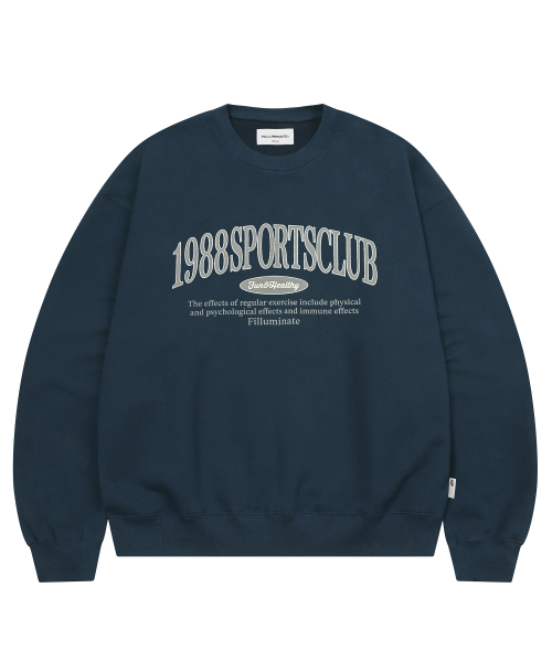 F.ILLUMINATE(フィルミネイト)の「スポーツクラブスウェットシャツ-ネイビー(スウェット・レディース・その他・LARGE/SMALL/MEDIUM)」の1枚目の写真