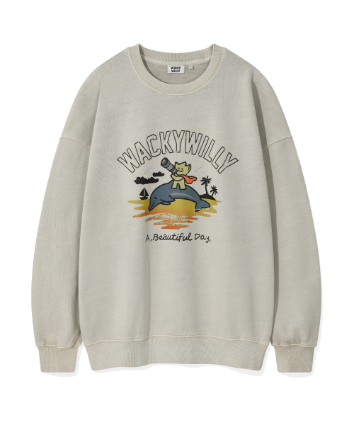 Wacky WiLLy(ワッキーウィリー)の「キキウォッシンググラフィックスウェットベージュ(スウェット・レディース・その他・SMALL/MEDIUM/LARGE/X-LARGE)」の1枚目の写真