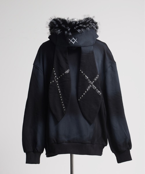 REFLEM(レフレム)の「『REFLEM/レフレム』ファー付きうさ耳ZIPパーカー/ジップアップパーカー(パーカー・レディース・ホワイト/ブラック・FREE)」の16枚目の写真