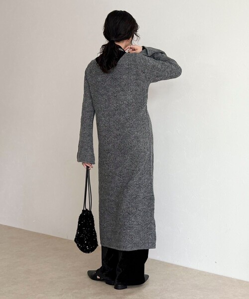 セール】モヘヤ混透かし柄ベルスリーブワンピース（ワンピース