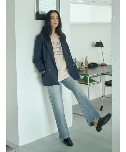 Ungrid（アングリッド）の「ダメージデザインルーズスウェット（スウェット・レディース・ライトグレー/ネイビー/オレンジ・FREE）」の6枚目の写真