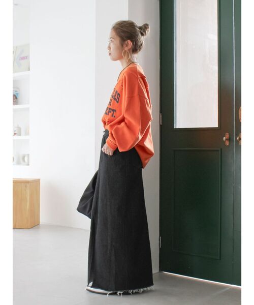 Ungrid（アングリッド）の「ダメージデザインルーズスウェット（スウェット・レディース・ライトグレー/ネイビー/オレンジ・FREE）」の21枚目の写真