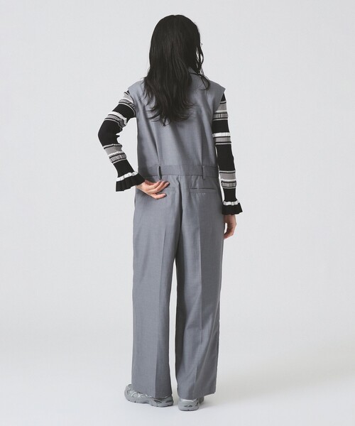 Ray BEAMS(レイビームス)の「スーツ ディテール サロペット(サロペット/オーバーオール・レディース・シルバー/ブラック・0/1)」の4枚目の写真