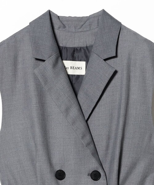 Ray BEAMS(レイビームス)の「スーツ ディテール サロペット(サロペット/オーバーオール・レディース・シルバー/ブラック・0/1)」の9枚目の写真