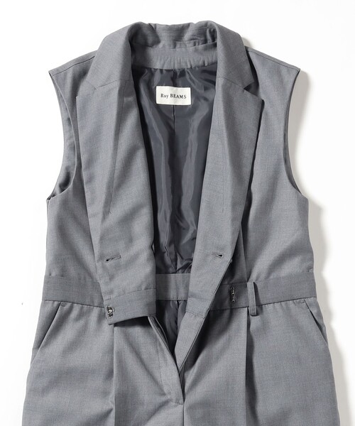 Ray BEAMS(レイビームス)の「スーツ ディテール サロペット(サロペット/オーバーオール・レディース・シルバー/ブラック・0/1)」の13枚目の写真