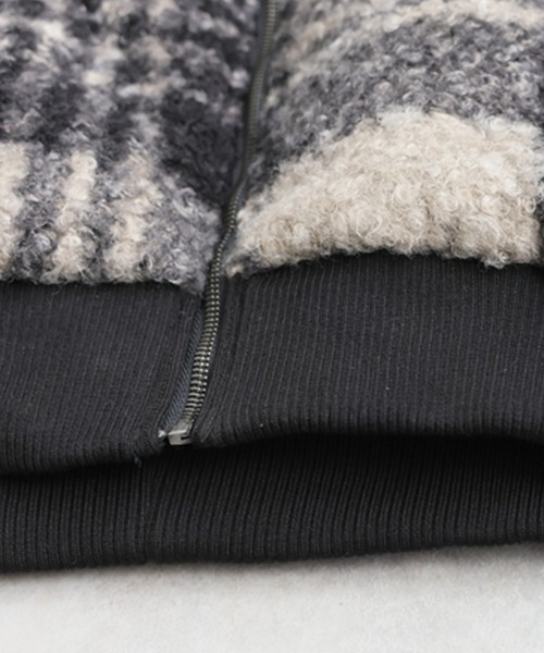 antiqua（アンティカ）の「チェック柄 ボアジャケット（その他アウター・レディース・ブラックミックス・ONESIZE）」の15枚目の写真
