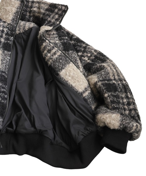 antiqua（アンティカ）の「チェック柄 ボアジャケット（その他アウター・レディース・ブラックミックス・ONESIZE）」の16枚目の写真