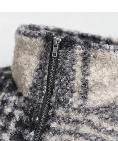 antiqua（アンティカ）の「チェック柄 ボアジャケット（その他アウター・レディース・ブラックミックス・ONESIZE）」の13枚目の写真