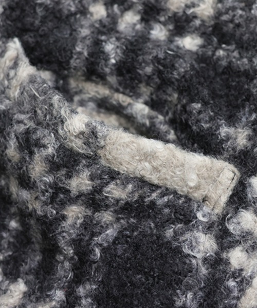 antiqua（アンティカ）の「チェック柄 ボアジャケット（その他アウター・レディース・ブラックミックス・ONESIZE）」の14枚目の写真